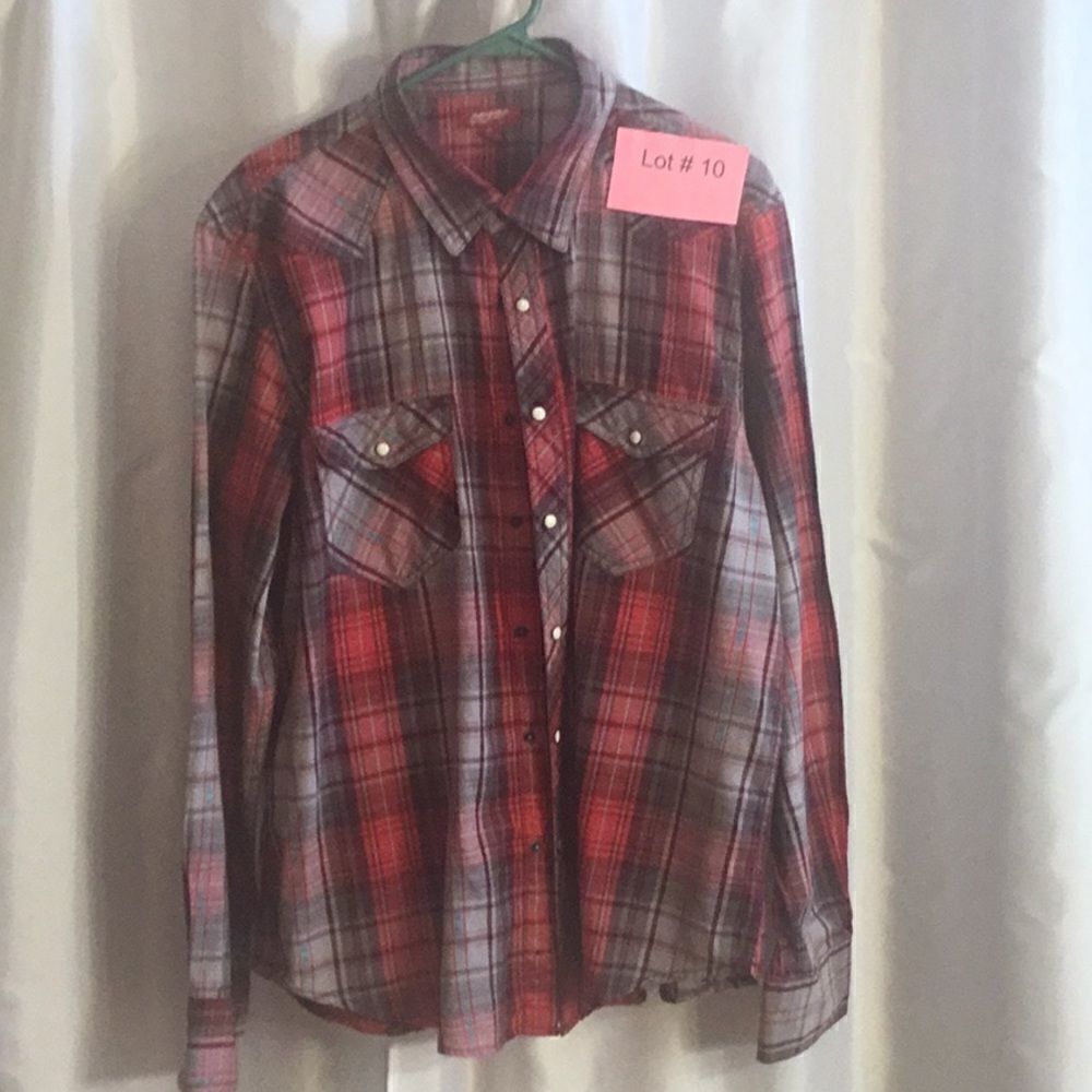 MENS NWT ARIZONA plaid western style shirt in extra large